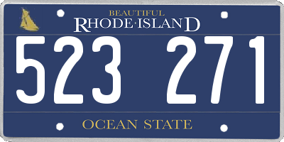 RI license plate 523271