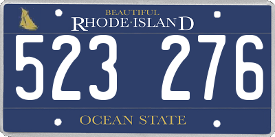 RI license plate 523276