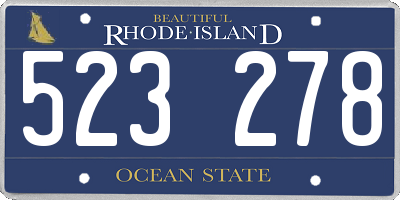 RI license plate 523278