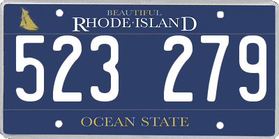 RI license plate 523279