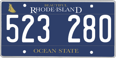 RI license plate 523280