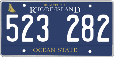 RI license plate 523282
