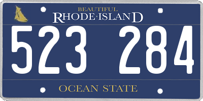 RI license plate 523284