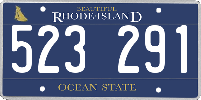 RI license plate 523291
