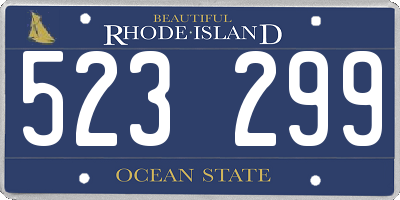 RI license plate 523299