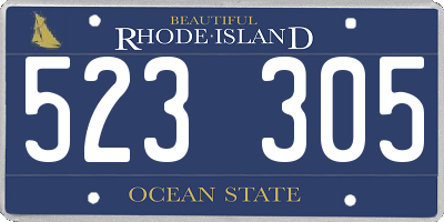 RI license plate 523305