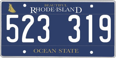 RI license plate 523319