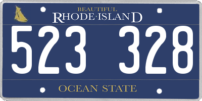 RI license plate 523328