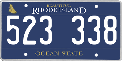 RI license plate 523338