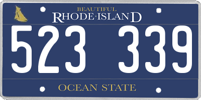 RI license plate 523339