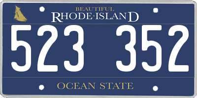 RI license plate 523352