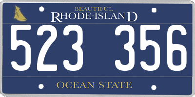 RI license plate 523356