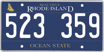 RI license plate 523359