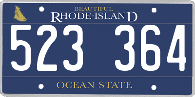 RI license plate 523364
