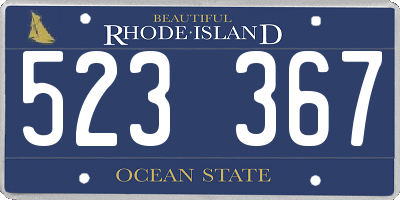 RI license plate 523367
