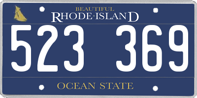 RI license plate 523369