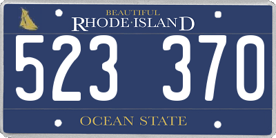 RI license plate 523370