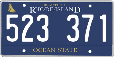 RI license plate 523371