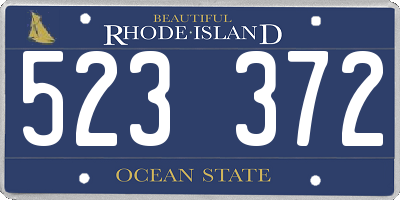 RI license plate 523372