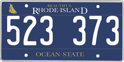 RI license plate 523373