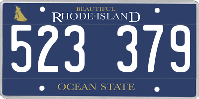 RI license plate 523379