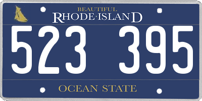 RI license plate 523395