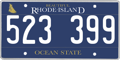 RI license plate 523399