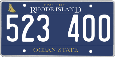 RI license plate 523400