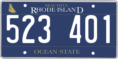 RI license plate 523401