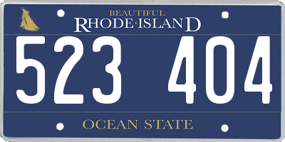 RI license plate 523404