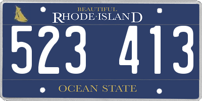 RI license plate 523413
