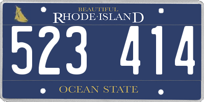 RI license plate 523414