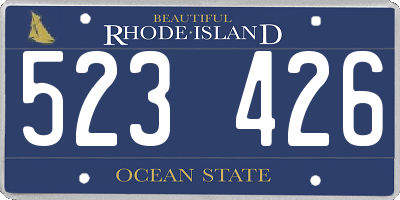 RI license plate 523426