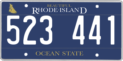 RI license plate 523441