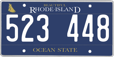RI license plate 523448