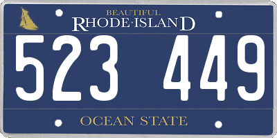 RI license plate 523449