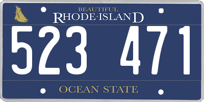 RI license plate 523471