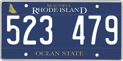 RI license plate 523479