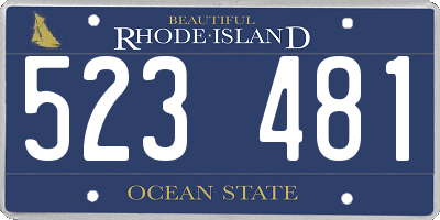 RI license plate 523481