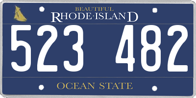 RI license plate 523482