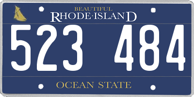 RI license plate 523484