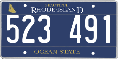 RI license plate 523491
