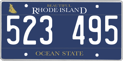 RI license plate 523495