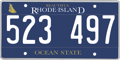 RI license plate 523497
