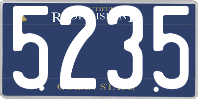 RI license plate 5235