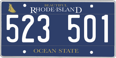 RI license plate 523501