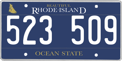 RI license plate 523509