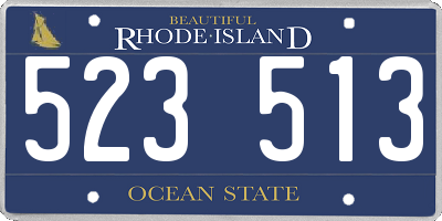RI license plate 523513