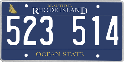 RI license plate 523514
