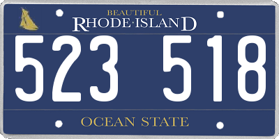 RI license plate 523518